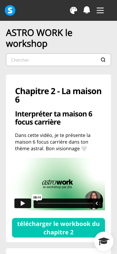 Ton espace membre Astro Work sur mobile